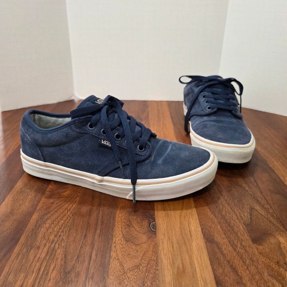 Vans Women's Atwood Sneakers Navy Blue Suede Low Top Size  9